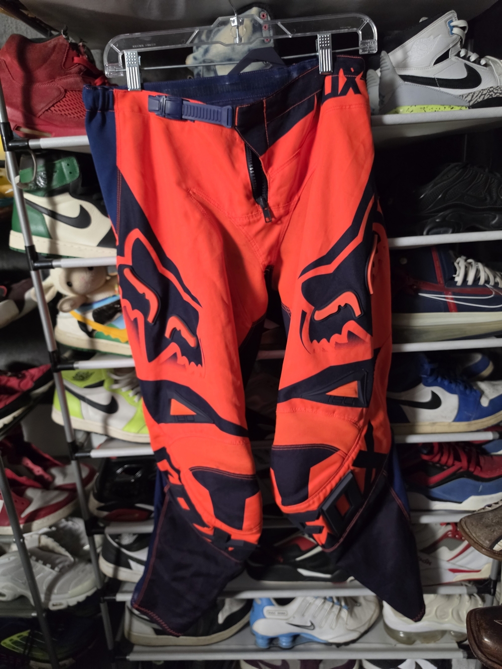 🔥 Fox Men’s MX Riding Motocross Red Navy Motocross Pants Size 34